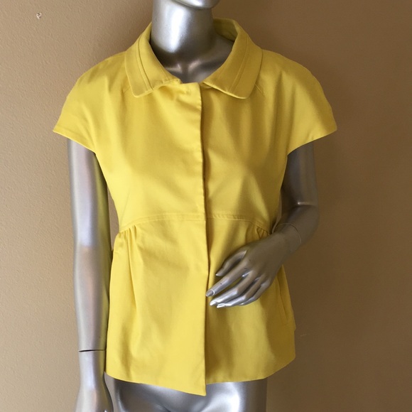 Piazza Sempione Pique Peplum Short Sleeve Blazer - Picture 10 of 14